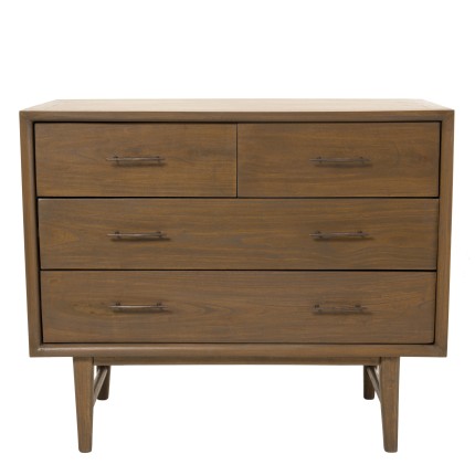 Commode LARA - Bois Mindi 4 tiroirs