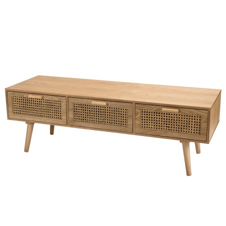 Rodrigo TV Stand with 3 Drawers and Cane