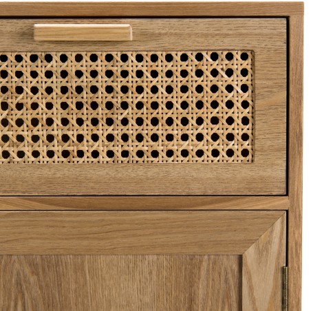 Buffet RODRIGO - Bois Cannage Naturel 2 Tiroirs 2 Portes
