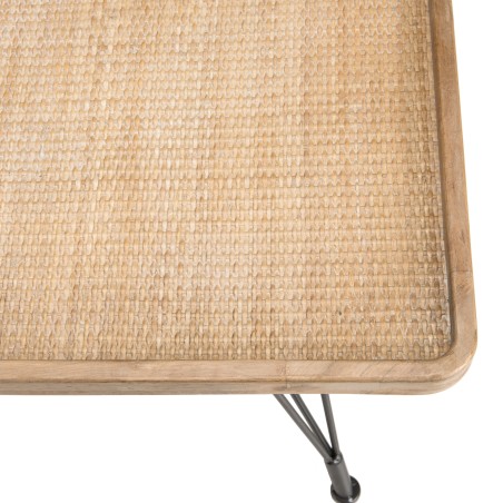 Table basse DORIA - plateau cannage naturel
