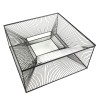 TOD - Square Coffee Table 80.5x80.5cm Black Metal Glass Top