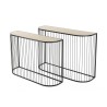 Set de 2 consoles TOD en métal noir et bois clair