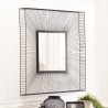 Miroir carré 90x90cm métal noir TOD