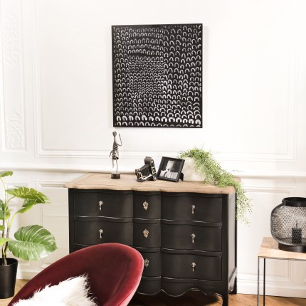 TOD - Rectangular Wall Decoration 64x70cm Black Metal