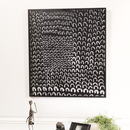 TOD - Rectangular Wall Decoration 64x70cm Black Metal