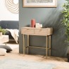 LAURA Console Table with 2 Drawers and Gold Metal Legs