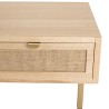 Table basse ALINE- Toile de jute et métal doré