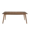 Salon de jardin VICTOIRE en bois 8/10 pers - Table extensible et fauteuils en rotin