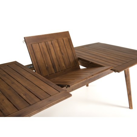 VICK Wooden Garden Furniture Set for 8/10 People - Extendable Table & Armchairs