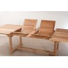 Salon de jardin en bois teck 10/12 pers - Table extensible