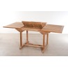 Ensemble de jardin en bois teck 4/6 pers - Table extensible 120/180*90 cm