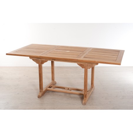Teak Wood Garden Furniture Set - 4/6 Seater - Extendable Rectangular Table