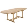 Salon de jardin en bois teck 8/10 personnes - Table ovale extensible