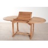 Ensemble de jardin en bois teck 4/6 pers - Table ovale extensible et chaises