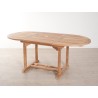 Ensemble de jardin en bois teck 4/6 pers - Table ovale extensible et chaises