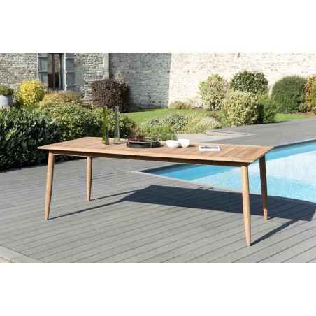 Salon de jardin en bois teck KIM - 6/8 pers