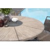 Salon de jardin EMILE en bois teck grise 4/6 pers