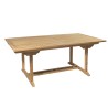 Salon de jardin en bois teck 8/10 pers - Table rectangulaire extensible