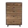 Meuble chiffonnier DANDY 5 tiroirs bois Pin recyclé