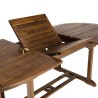 Table de jardin ovale extensible en teck - MAEVA
