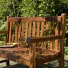 Banc de jardin en bois teck huilé Java - MAEVA