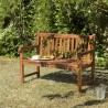 Banc de jardin en bois teck huilé Java - MAEVA