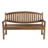 MAEVA Oval Garden Bench in Oiled Teak Wood - Rot-Resistant Outdoor Furniture