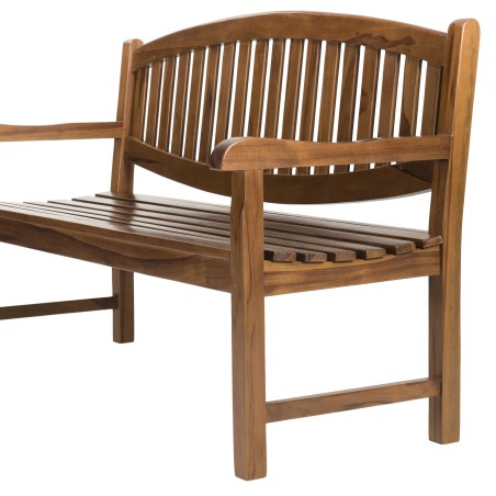 Banc de jardin ovale en bois teck huilé MAEVA