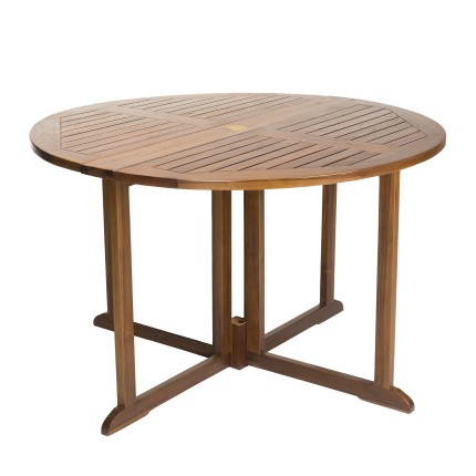 MAEVA Garden Table for 4/5 People - Round Table with Butterfly Leaves