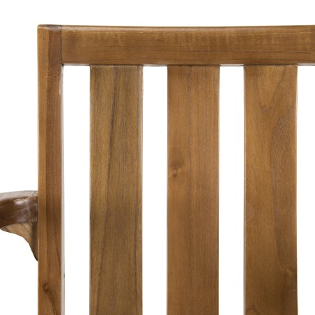 Ensemble 2 fauteuils empilables bois teck huilé