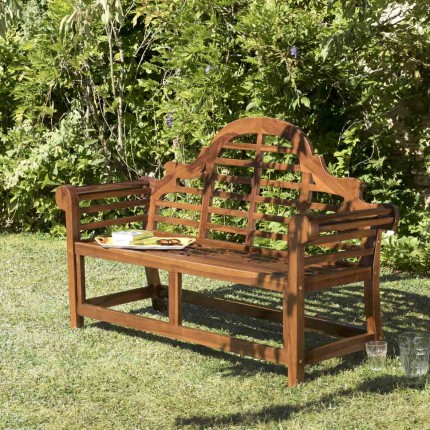 Banc de jardin teck huilé Sumatra - MAEVA