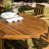 Table de jardin ovale Maeva en bois teck huilé