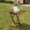 MAEVA Garden Table for 2 People - Teak Wood - 70 x 70 cm