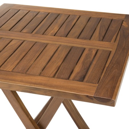 Table de jardin 2 personnes en bois teck huilé