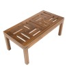 MAEVA Rectangular Garden Coffee Table - 100 x 50 cm - Teak Wood