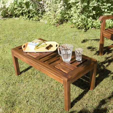 Table basse de jardin MAEVA en bois teck huilé