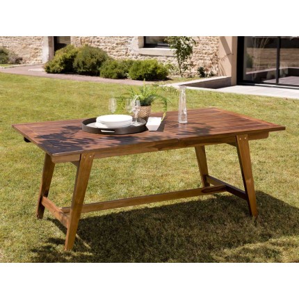 MAEVA Garden Table for 8/10 People - Rectangular Extendable Teak Wood
