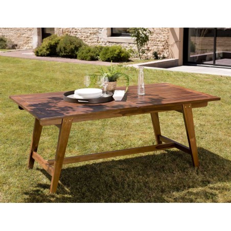Table de jardin MAEVA - Bois teck huilé - 180/240x100cm