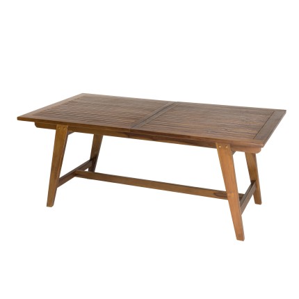MAEVA Garden Table for 8/10 People - Rectangular Extendable Teak Wood