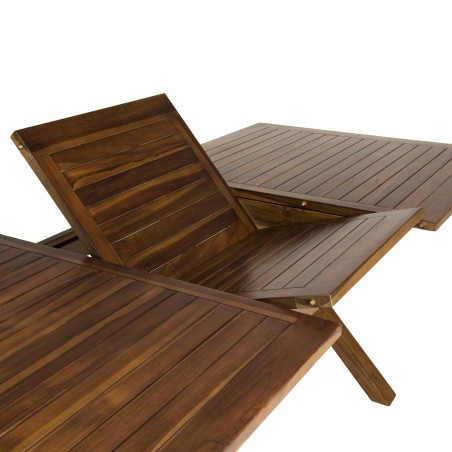 Table de jardin MAEVA - Bois teck huilé - 180/240x100cm