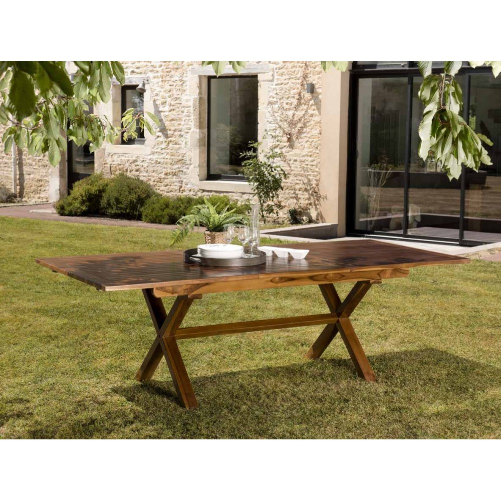 Table de jardin MAEVA - Bois teck huilé - 180/240x100cm Table de jardin MAEVA - Bois teck huilé - 180/240x100cm