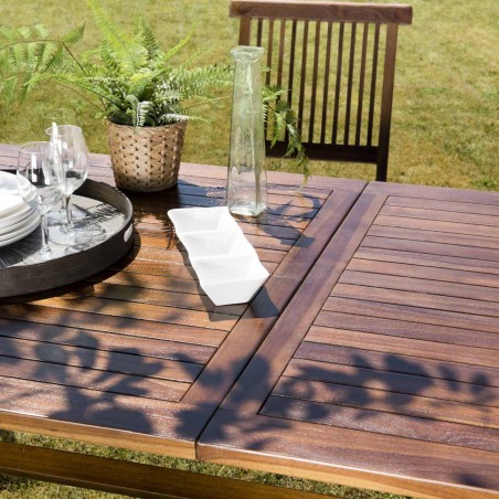 MAEVA Garden Table for 8/10 People - Rectangular, Extendable