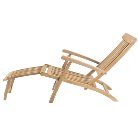 FUN Raw Teak Garden Lounger - Premium Solid Teak Lounger