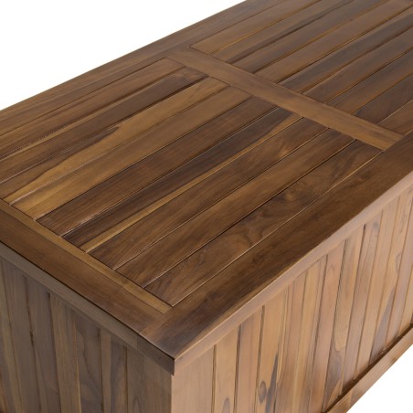 MAEVA Garden Chest in Oiled Teak Wood 165 x 55 cm - Outdoor Furniture