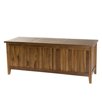 MAEVA Garden Chest in Oiled Teak Wood 165 x 55 cm - Outdoor Furniture