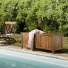 Coffre de jardin piscine en bois teck huilé MAEVA 165x55cm