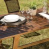 MAEVA - Teak Wood Garden Set - 1 Rectangular Table 180/240*100 cm & 6 Chairs