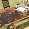 MAEVA Oiled Teak Garden Furniture Set for 8/10 People - Rot-Resistant Teak Wood