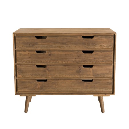 Commode ANDY bois marron 4 tiroirs - Scandinave