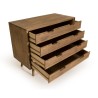 ANDY - Brown Wood Scandi Chest of Drawers | 4 Drawers, Pine